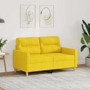 Sofa 2-osobowa, jasnoÅ¼Ã³Åta, 120 cm, tapicerowana tkaninÄ