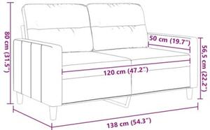 Sofa 2-osobowa, jasnoÅ¼Ã³Åta, 120 cm, tapicerowana tkaninÄ