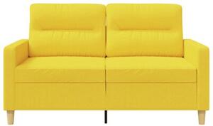 Sofa 2-osobowa, jasnoÅ¼Ã³Åta, 120 cm, tapicerowana tkaninÄ