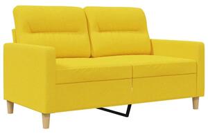 Sofa 2-osobowa, jasnoÅ¼Ã³Åta, 120 cm, tapicerowana tkaninÄ