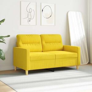 Sofa 2-osobowa, jasnoÅ¼Ã³Åta, 120 cm, tapicerowana tkaninÄ