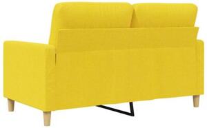 Sofa 2-osobowa, jasnoÅ¼Ã³Åta, 120 cm, tapicerowana tkaninÄ