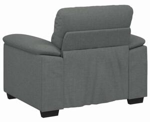 Sofa fotel ciemnoszary 100x81x84 cm tkanina