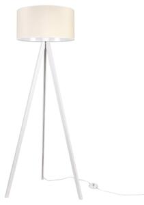 Lampa podłogowa trójnóg biały Light Home LH Gaja 1xE27 44cm abażur walec kremowy