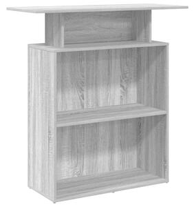 Biurko recepcyjne szare sonoma 100x40x104 cm drewno klejone