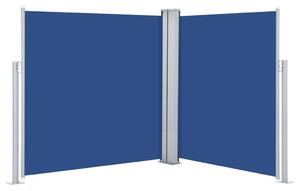 Zwijana markiza boczna, 140 x 600 cm, niebieska