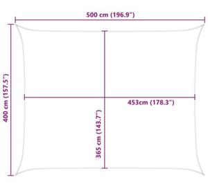 Żagiel przeciwsłoneczny Żółty i biały 5 x 4 m
