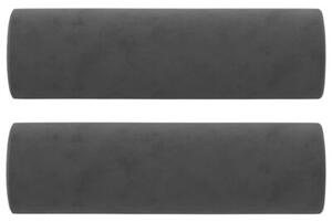 Sofa 2-osobowa z poduszkami, czarna, 140 cm, aksamit