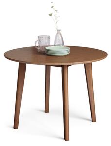 ROXY Orzech Naturalny - STÓŁ OKRĄGŁY DREWNIANY DO KUCHNI/JADALNI RETRO