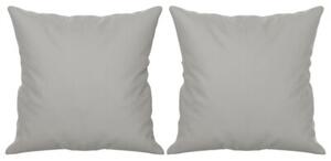 Sofa 2-osobowa z poduszkami, jasnoszara, 120 cm, mikrofibra