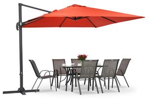 Parasol ogrodowy czerwony Siena 3x3m Garden Point