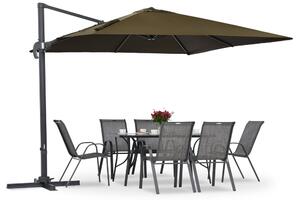 Parasol ogrodowy brązowy Siena 3x3m Garden Point