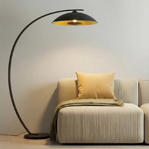 Lampa Podłogowa Lindby, Emilienne, czarny, salon, metal, nowoczesny