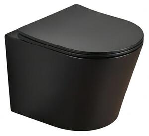 Miska WC wisząca Corciano AeroLux Czarny Matowy 49 cm