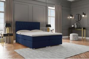 Wyjątkowe nowoczesne łóżko kontynentalne z materacem i pojemnikiem na pościel PARIS 200x200