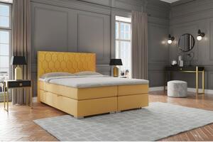Wyjątkowe nowoczesne łóżko kontynentalne z materacem i pojemnikiem na pościel PARIS 180x200
