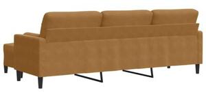 Sofa 3-osobowa z podnÃ³Å¼kiem, brÄ zowa, 210 cm, aksamit