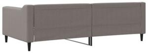 Sofa z funkcją spania, kolor taupe, 100x200 cm, obita tkaniną