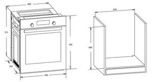 Piekarnik MPM 45-BO-22 Elektryczny Czarny A