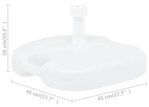 Podstawa pod parasol, wypełniana wodą/piaskiem, 16 l, biała