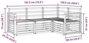Zestaw mebli ogrodowych z litego drewna akacjowego w nowoczesnym designie