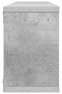 Półki ścienne kostki 2 szt., szarość betonu, 60x15x23 cm