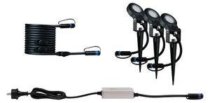 Paulmann - Plug & Shine 3 LED Lampa Ogrodowa Sting IP67 Anthracite