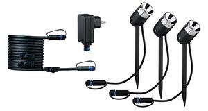 Paulmann - Plug & Shine 3 LED Lampa Ogrodowa Pike IP65 Anthracite