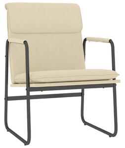 Krzesło wypoczynkowe, kremowe, 55x64x80 cm, obite tkaniną