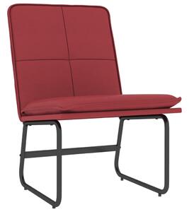 Krzesło wypoczynkowe, czerwone, 54x75x76 cm, sztuczna skóra