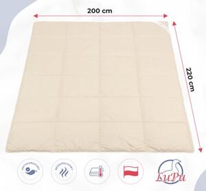 Kołdra puchowa LuPu 200x220 cm antyalergiczna puch gęsi matki beż 1szt