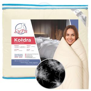 Kołdra puchowa LuPu 200x220 cm antyalergiczna puch gęsi matki beż 1szt
