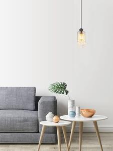 Globo Lighting Backey lampa wisząca 1x40W czarny mat/przydymiony 15799H