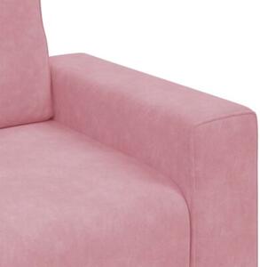 Sofa fotel różowy 100x77x82 cm aksamit