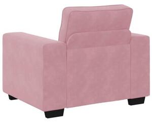 Sofa fotel różowy 100x77x82 cm aksamit