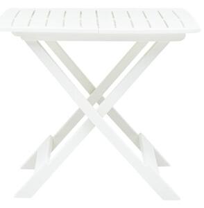 Składany stolik ogrodowy, biały, 79x72x70 cm, plastik