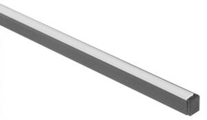 Profil do taśm LED NW01 natynkowy czarny + klosz mrożony 1m Ecolight