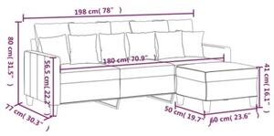 Sofa 3-osobowa z podnÃ³Å¼kiem, czarna, 180 cm, tkaninÄ