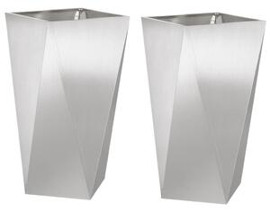 Donica 2 pcs Srebrny 40 x 40 x 75 cm Stal nierdzewna