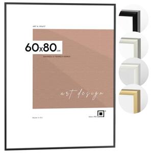 Ramka na zdjęcia 60x80 cm aluminiowa czarna ramka do zdjęć 80x60 cm LUCA®