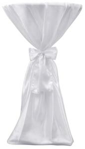 Obrus biały ze wstążką, 60 cm, 2 sztuki