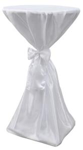 Obrus biały ze wstążką, 60 cm, 2 sztuki