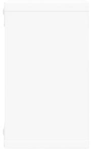 Półki ścienne kostki, 2 szt., białe, 80x15x26,5 cm