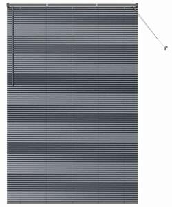 Nowoczesne żaluzje weneckie ciemnoszare 220 x 145 cm z aluminium