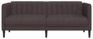 Sofa 2-osobowa, ciemnobrÄ zowa, tapicerowana tkaninÄ
