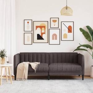 Sofa 2-osobowa, ciemnobrÄ zowa, tapicerowana tkaninÄ