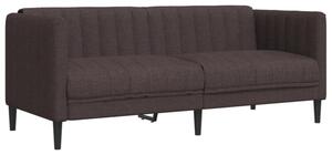 Sofa 2-osobowa, ciemnobrÄ zowa, tapicerowana tkaninÄ