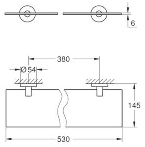 Półka łazienkowa wisząca GROHE Essentials 40799001 Chrom