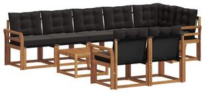 Zestaw mebli ogrodowych z litego drewna akacjowego z ergonomicznymi poduszkami i modularnym designem