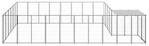 Kojec dla psa, czarny, 15,73 m², stalowy